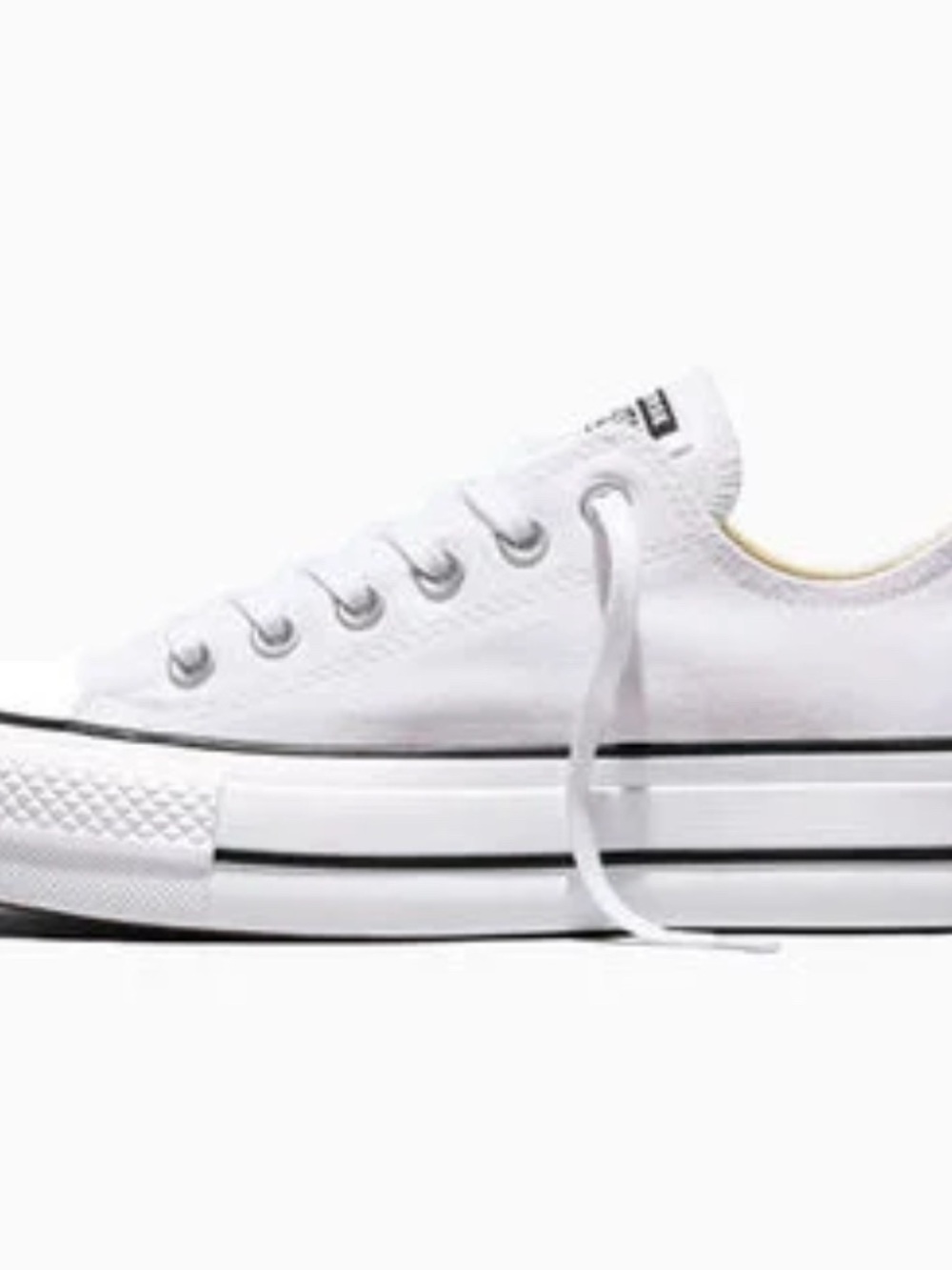 Converse White Low Top Platform Sneakers 5.5 - 6